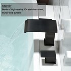 Matte Black Roman Tub Faucet  Deck Mount Bath Tub Faucet Set 3 Hole Waterfall