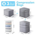 Comforter Storage Bag-ultra Space Saving Large Self Compression Organizer For   