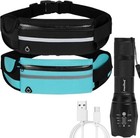 2 Pack Running Belt Waist Pouch   Usb Rechargeable Led Safety Light  Jogging