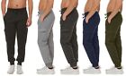 Mens Fleece Lined Active Jogger Cargo Sweatpants Pants Lounge Gym S M L Xl 2xl