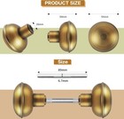 1 Pack Antique Brass Door Knob Set With Spindle  Vintage Old Style Door Knobs Re