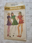 Vintage 70s Simplicity Sewing Pattern 9726 Mini Dress  Sz Jr 9 10 Complete 