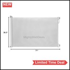 Retractable Baby Gate Extra Wide Extra Tall 71 Inch 39 Inch White Pet Safety