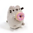 Pusheen Snackable Donut Cat Plush Stuffed Animal Backpack Clip  Gray  5 