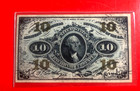 1863 10 Cent United States Fractional Cival War Currency Bank Note Bb11