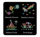 Lite-brite Magic Screen Set 200  Pegs   6 Templates Light Bright Box