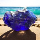 Glass Rock Slag Pretty Blue 4 Lbs 12 Oz  Rocks Landscaping Aquarium 7 X 5 X 3 In
