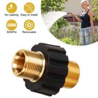 1-2x Brass Pressure Washer Connector Quick Connect Fitting M22-14mm Hose Adapter