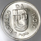 1935 Ngc Ms 65 India 1 Rupia Goa Portugal Colony Gem Silver Coin  25042502c 
