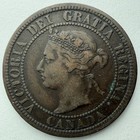 1882 H Canada Large Cent Queen Victoria Early Canadian Coin Vf
