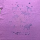 Vintage 90s Yellowstone National Park Animal Tracks Souvenir T-shirt Size Large