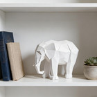 Resin Elephant Statue Figurine - 4 5 In White Statues Decorations