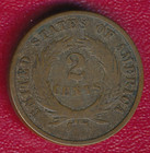 1868 Two Cent Piece   very Nice Circulated   Free Shipping  