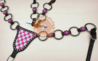 Western Leather Tack Set For Horse   Pink Checkered Gladiator Ring Tack Set