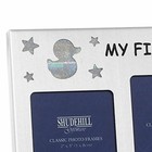 Silver New Baby Triple Photo Frame - 1 Day   1 Month Year