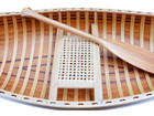 Display Cedar Strip Built Canoe 6  Small Wooden Model Boat Flat Matte Finish New