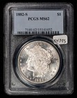 1882-s  1 Morgan Silver Dollar - Pcgs Ms 62 - Pq Looks Proof Like - Sku-x4793