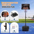Portable Basketball Hoop Outdoor 3-10ft Adjustable Goal Backboard With Wheels