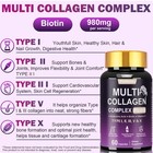 Multi Collagen Capsules Type I  Ii  Iii  V  X Hyaluronic Acid   Vit C Anti-aging