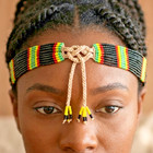 Hamar Tribe Beaded Bracelet African Woven Cuff Omo Valley Ethiopia Black