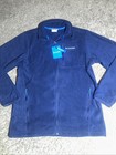 New Men s Columbia Navy Blue Fleece Full Zip Jacket Size Medium