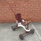 Taylor Tot Metal Stroller Walker 1940s Style Streamline Wheel Fenders Maroon