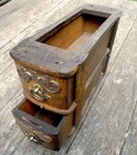 4 Antique  standard  Sewing Machine Ornate Walnut Curved Front Drawers key-case