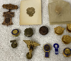 14 Vintage Lot Vfw Lapel Tie Pins Ruptured Duck Cufflinks American Legion Army