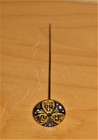 Antique Victorian Blue And Gold Enamel Hat Pin 5 1 2 