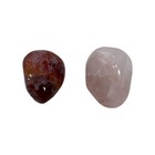 15pc Mixed Polished Tumble Stones Natural Gemstones Amethyst Rose Quartz Gray