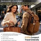 Sy Compact Travel Umbrella - Windproof Automatic Compact Umbrella For Rain  Ligh