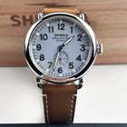 New Shinola The Runwell Slate Blue Dial Leather Strap Men   s Quartz Watch 41 Mm