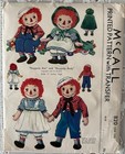 5 Raggedy Ann   Andy Patterns - Mccall 820 From 1940    8551 Factory Folded