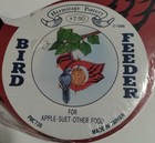 Vtg Wooden Bird Feeder For Apple Hermitage Pottery 1996 Taiwan Garden Tree New