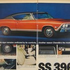 1968 Chevrolet Chevelle Ss 396 Vintage Advertisement Print Muscle Car 2 Page