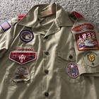 Boy Scouts Of America Bsa Uniform Shirt Adult Tan W  Tonkawa 99 Philmont Patches