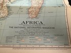 Large Vintage 1943 National Geographic Map Of Africa - Folded Wall Map 31  X 29 