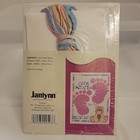New Janlynn Baby Footprints Counted Cross Stitch Kit Birth Announcement Boy Girl