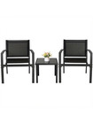 3 Piece Cast Aluminum Outdoor Bistro Set All Weather Patio Table And Chairs