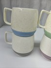 Vtg Set 6 Bopp Decker Vacron Plastic Insulated Coffee Cups 6 Colors  Mcm