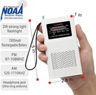Portable Pocket Am Fm Transistor Radio Powerful Flashlight Powered By 1500mah   