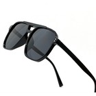 Retro Vintage Sunglasses Men Designer Dark Black Lens Shades Eye Wear Lenes Styl