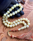 Big White Natural Baltic Amber 44g  Islamic Prayer Rosary 12 Mm  39 Beads Tesbih