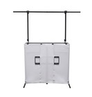 Rockville Rockbooth Pro Pack Dj Booth Table Facade W 70  Tv Mount lighting Truss