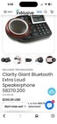 Clarity Fortissimo Giant Bluetooth Speakerphone Phone Untested