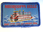 Mississippi River Boat Riverboat Cruise Souvenir Embroidered Patch 3  Vntg Unuse