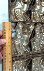 Vtg Bambi Deer Chocolate Candy Mold 6-place  Hinged  Heavy Antique