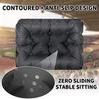 Ontyzz Inflatable Seat Cushion Lightweight Airplane Mouth-inflated  Black