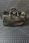 Black Leather Doctor   s Bag - Antique Vintage Medical Decor 1920 s 