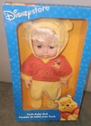 New Disney Store Winnie The Pooh  Baby Doll 12    Eyes Open   Close In Box Htf